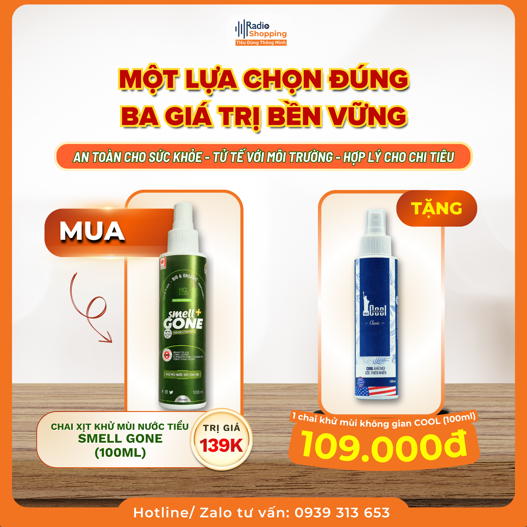 🎁 Chương trình khuyến mãi khi mua sản phẩm Smell Gone 100ml

